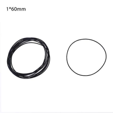 Courroie de remplacement en caoutchouc pour platine vinyle LP, entraînement par courroie, pliable en deux, 60 mm.