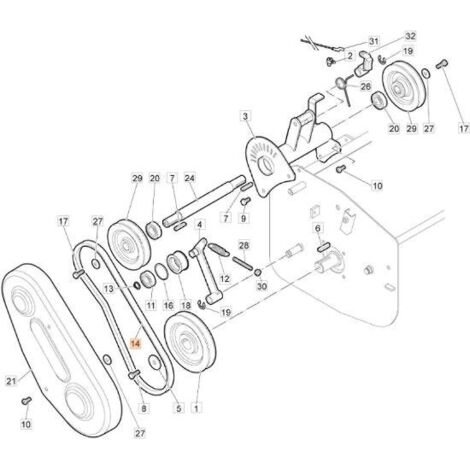 Courroie de rotor courte d'origine EMAK 68250110AR