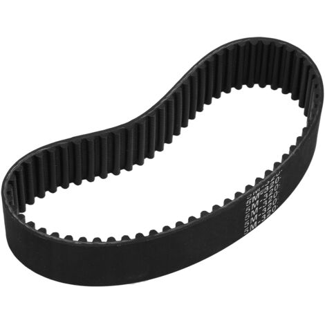 Courroie de transmission 5M-320-25 pour trottinette électrique, haute résistance à l'usure et à la chaleur, en caoutchouc renforcé.