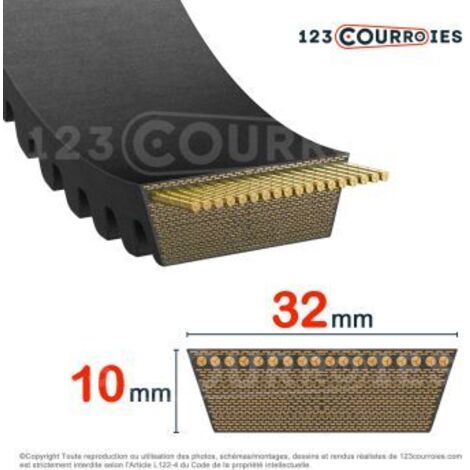 Courroie de variateur Contitech CONTI V VARISPEED ADVANCE 32x10x1000 Li
