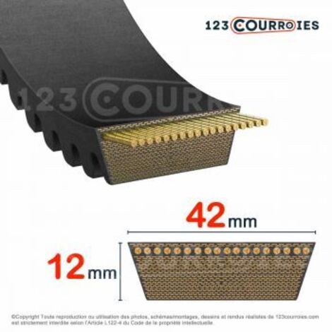 Courroie de variateur Contitech CONTI V VARISPEED ADVANCE 42x12x1064 Li