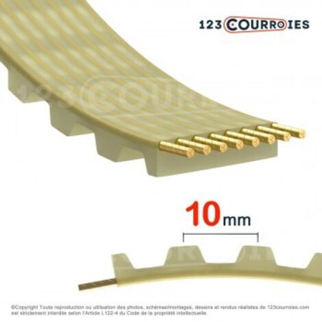 Courroie dentée en polyuréthane T10-320-50