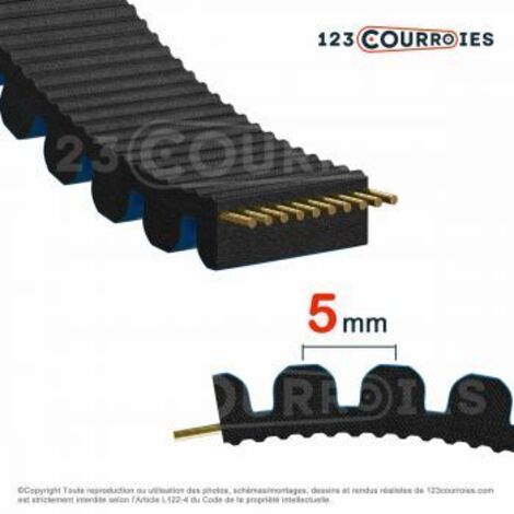 Courroie dentée Gates Polychain GT carbon 700-5MGTPCC-9