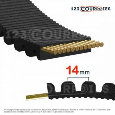 Courroie dentée Gates Polychain GT2 3850-14MGTPC2-90
