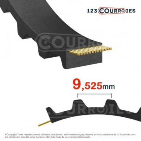 Courroie dentée simple 187L075