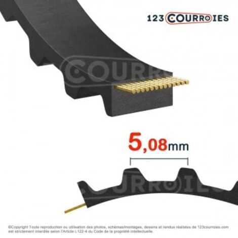 Courroie dentée simple 196XL037