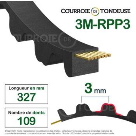 Courroie dentée simple 327-3M15