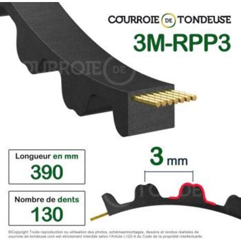 Courroie dentée simple 390-3M15