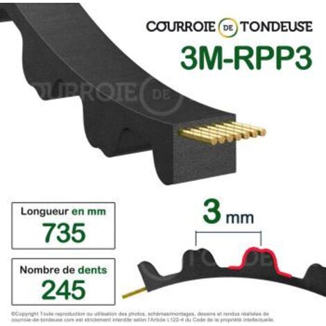 Courroie dentée simple 735-3M15