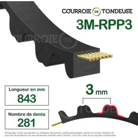 Courroie dentée simple 843-3M15