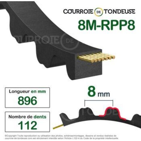 Courroie dentée simple 896-8M30