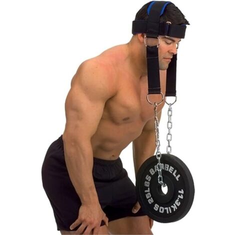 Courroie d'exercice Strengh de Harnais de tête avec la chaîne réglable de Ceinture de Formation de Puissance de Cou équipement d'haltérophilie de Forme Physique de Gymnastique
