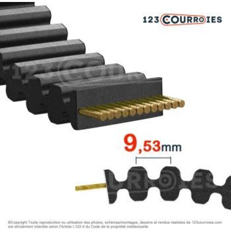 Courroie double dentée 412DL050