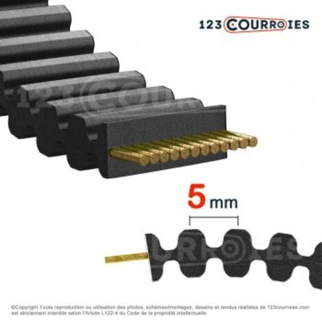 Courroie double dentée 700-D5M15