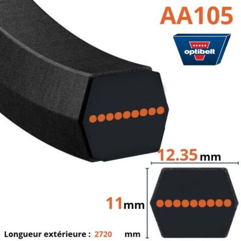 Courroie lame tracteur tondeuse AA105 - Optibelt LG2000996