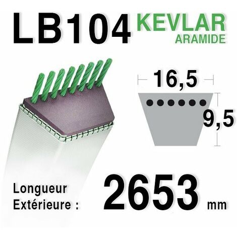 Courroie lb104 - 16,5 mm x 2653 mm