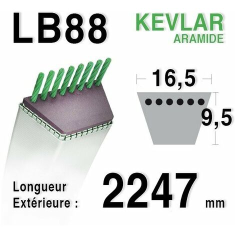 Courroie lb88 - 16,5 mm x 2247 mm