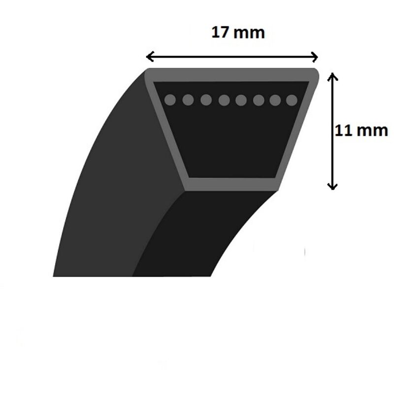 Courroie lisse trapézoïdale - Mitsuboshi - B385