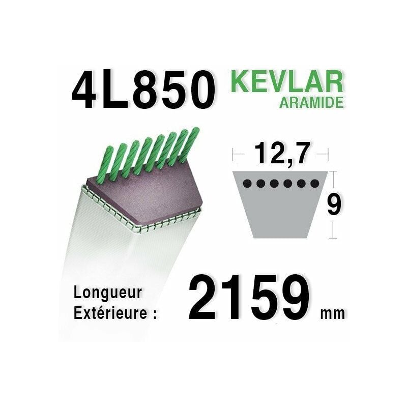 Courroie 4L850 - 4L85 AYP 140218 AMF - NOMA 57214 - 141482 HUSQVARNA 506660301 MURRAY 21614 - 37 x 10