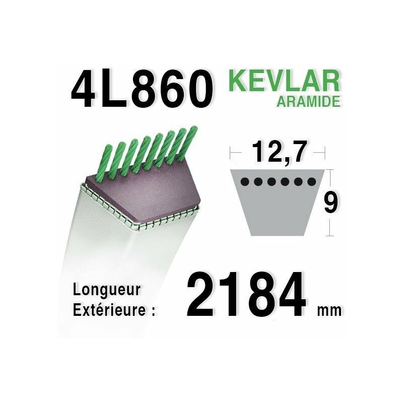 Courroie 4L860 - 4L86 CASTELGARDEN - GGP 135061506/0 JOHN DEERE m126009 - m45254 KUBOTA 7200146