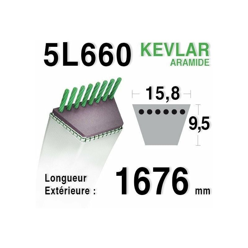 Courroie 5L660 - 5L66 MTD 7540127 - 90-47-230 - 75404211