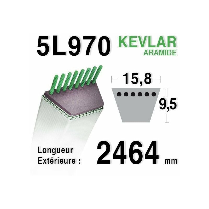Courroie 5L970 MTD 7540479 - 75404087 - 7540492 MURRAY 321205 AYP - ROPER 174883