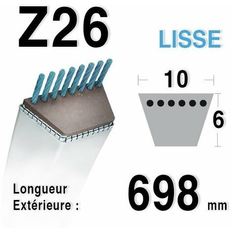 COURROIE LISSE Z26