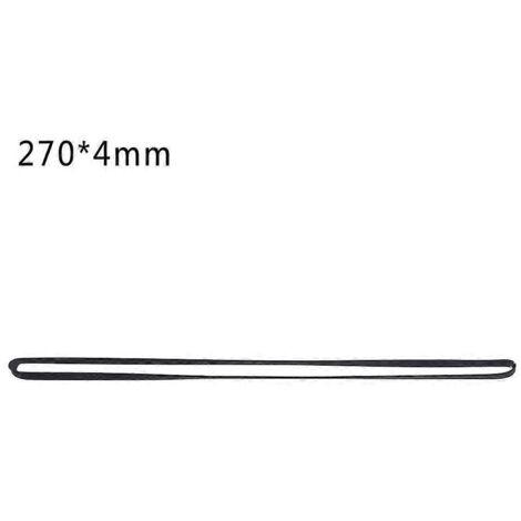 Courroie plate de 4 mm de large pour magnétophone à cassettes, courroie standard assortie pour enregistreur - pliée en deux, 270 mm