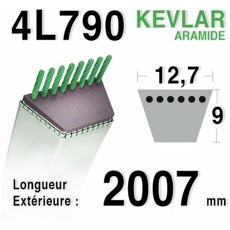 Courroie pour moteur thermique 4L790 – Longueur 37" – Largeur 59" – Adaptable pour HUSQVARNA et ROPER - 532106085x