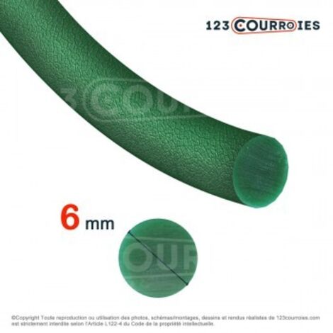Courroie ronde thermosoudable sur mesure CR6X650-VERT