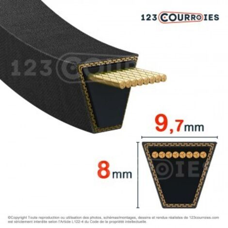 Courroie section 9,7x8 900Lp M1900T