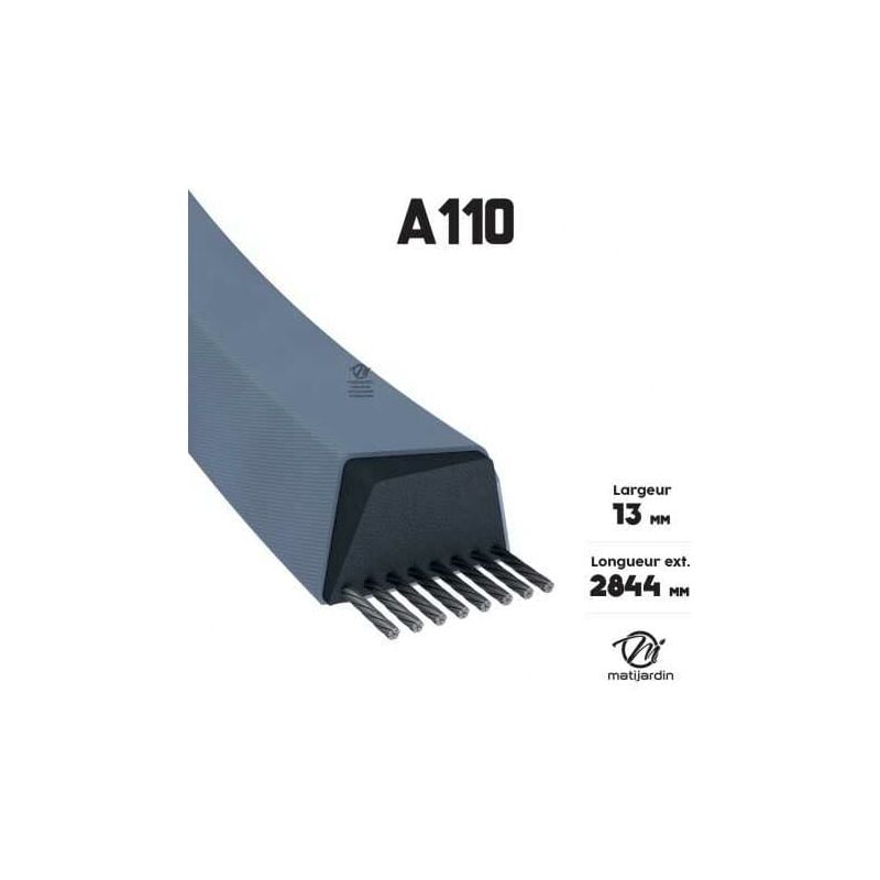 Matijardin - Courroie tondeuse A110 Trapézoïdale - 13 mm x 2844 mm