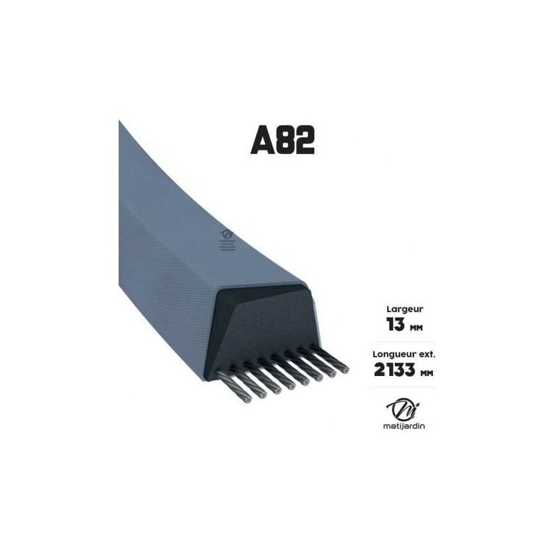 Matijardin - Courroie tondeuse A82 Trapézoïdale - 13 mm x 2133 mm