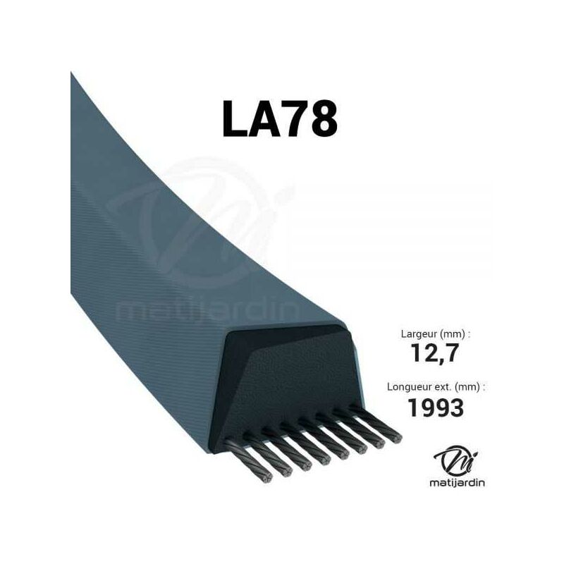 Courroie tondeuse Mitsuboshi LA78 - 12,7 x 1993 mm