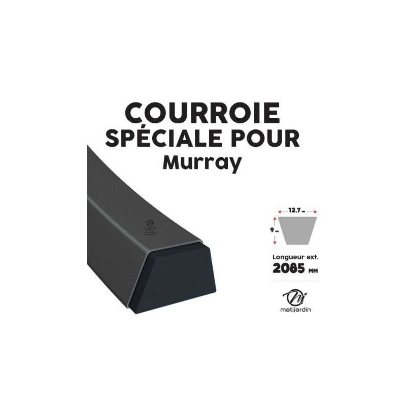 Matijardin - Courroie tondeuse pour Murray 37 x 43 - 12,7 mm x 2085 mm