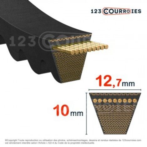 Courroie trapézoidale crantée Contitech Conti V FO PIONEER XPA2932 Ld