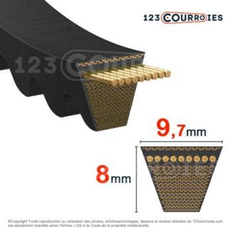 Courroie trapézoidale crantée Contitech Conti V FO PIONEER XPZ1750 Ld / 3VX690