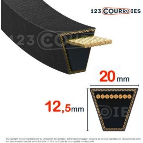 Courroie trapézoidale lisse Contitech Conti V 20X2120 Li