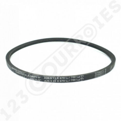 Courroie trapézoidale lisse Contitech Conti V A26.5 13 x 670 Li / 700 Ld