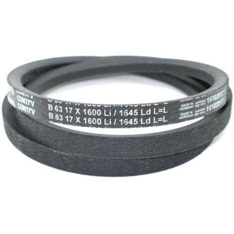 Courroie trapézoidale lisse Contitech Conti V B63 17 x 1600 Li / 1645 Ld