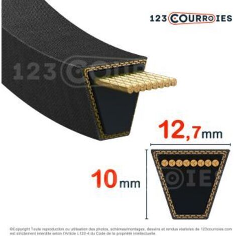 Courroie trapézoidale lisse Contitech Conti V SPA3382 Ld
