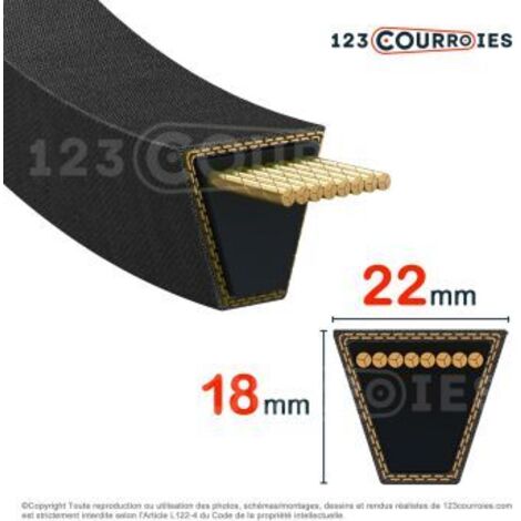 Courroie trapézoidale lisse Contitech Conti V SPC4100 Ld