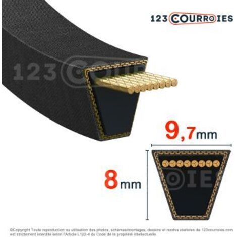 Courroie trapézoidale lisse Contitech Conti V SPZ3150 Ld