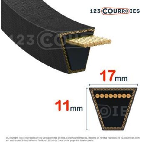 Courroie trapézoidale lisse Gates Hi Power B64.5
