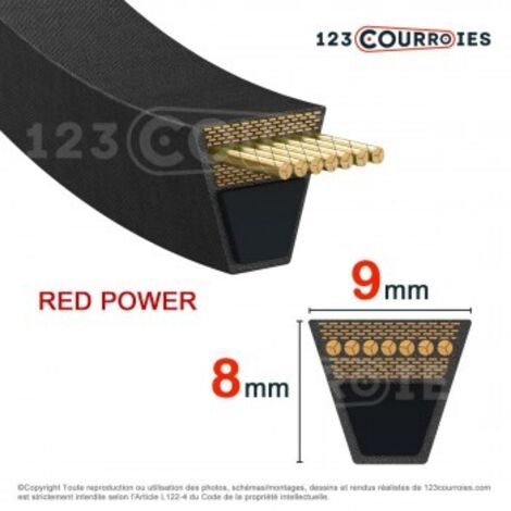 Courroie trapézoidale lisse Optibelt Red Power 3 3V710