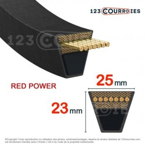 Courroie trapézoidale lisse Optibelt Red Power 3 8V3750
