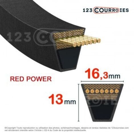 Courroie trapézoidale lisse Optibelt Red Power 3 SPB5300 Ld