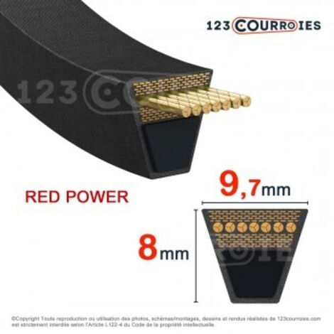 Courroie trapézoidale lisse Optibelt Red Power 3 SPZ3150 Ld