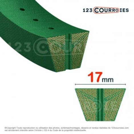 Courroie trapézoïdale ouverte profil B (17 mm) OPEN-B