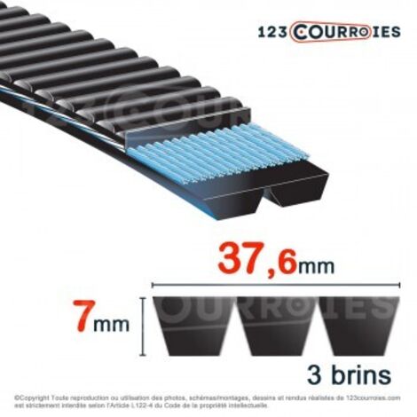 Courroie trapézoïdale polyuréthane Bando Banflex 3-11MS2180
